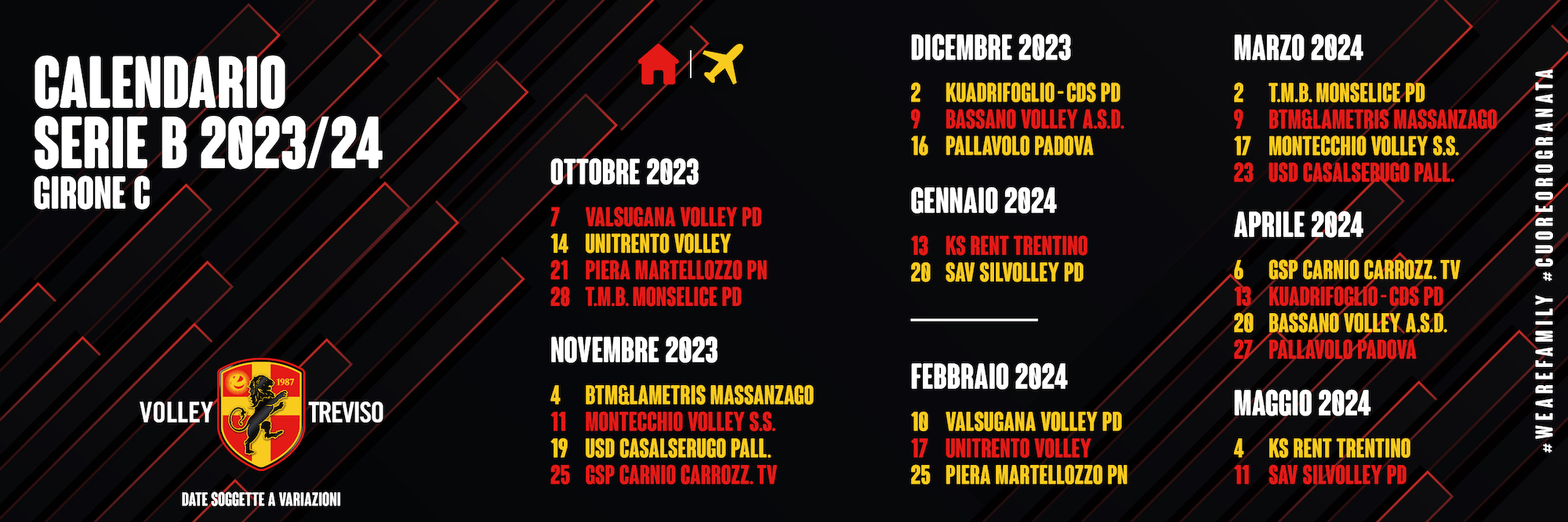 Serie A, Serie B e Serie C – Composizione dei campionati 2023-24